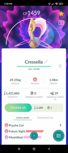 Pokemon cresselia lv18 under - cresselia,