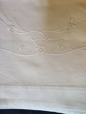 Lenzuolo Puro Cotone Bianco Ricamo A Mano