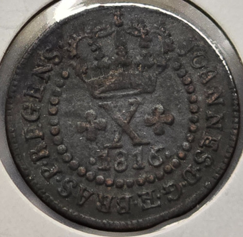 1816 brasile reis moneta - brasile, 10