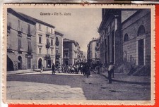CARTOLINA  CASERTA CITTA' FP   VIAGGIATA 1917  VIA S. CARLO ANIMATISSIMA