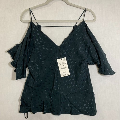 Zara jacquard top - jacquard, zw