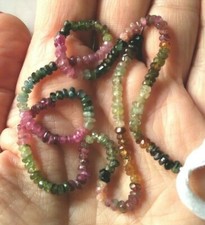 Filo di Tormalina naturale sfaccettata multicolore Natural Tourmaline faceted