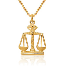 14K Solid Yellow Gold Scales