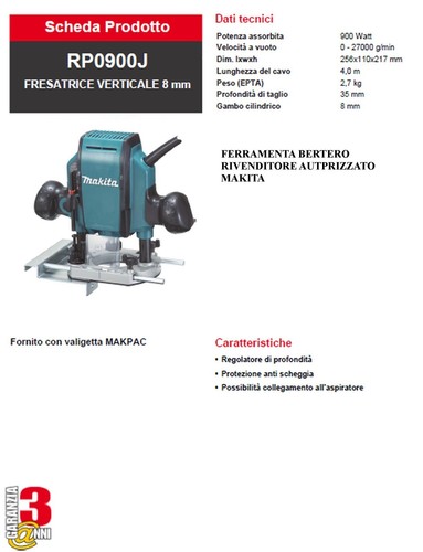 Fresa fresatrice makita - fresatrice,