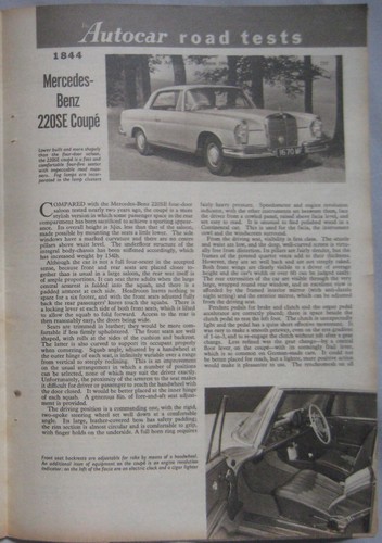 1961 mercedes 220se coupe - mercedes,