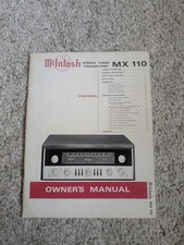 McIntosh MX 110 Manuale