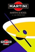 Poster Manifesto Locandina Pubblicità Cocktail Aperitivo Martini Stampa 50x70 Cm