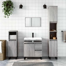Armadietto Bagno Grigio Sonoma