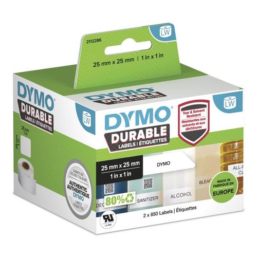 Dymo durable bianco - bianco, etichetta