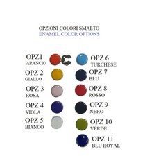 COPRIBOTTONI ARGENTATI SMALTO OREFICERIA COLORE A SCELTA COPRI BOTTONI GEMELLI