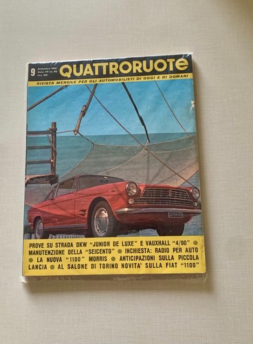 Quattroruote settembre 1962 - settembre,