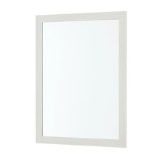 Specchio bagno 57x67 cornice bianco effetto legno reversibile Wood