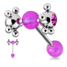 Piercing Lingua Multi Palline Viola