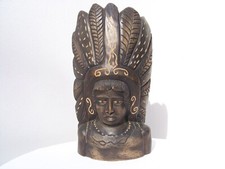 Statua Legno Indiano intagliata mano - altezza 40 CM- usata