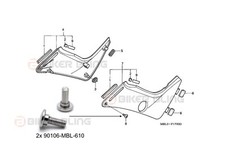 2x Bulloni carena posteriore