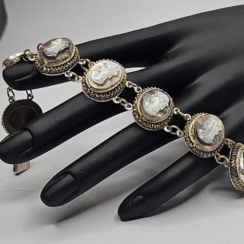 Bracciale vintage cammeo - bracciale,
