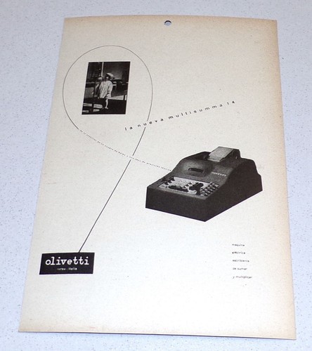 Pubblicità originale olivetti - pubblicità,