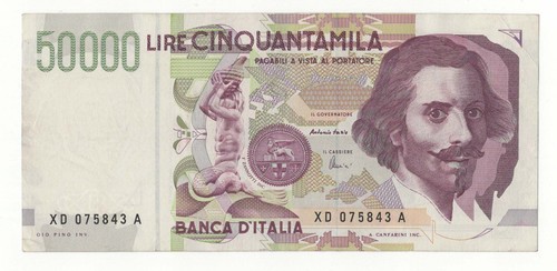 50000 lire bernini tipo - ii°,