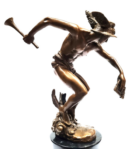 Statua bronzo hermes - bronzo,