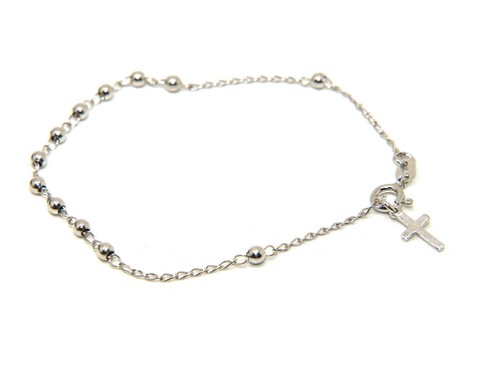 Bracciale rosario argento 925 - bracciale,