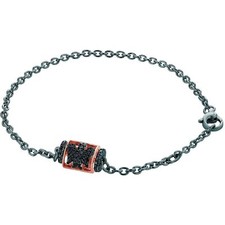 ROBERTO GIANNOTTI Bracciale ANGELI MAN04 Argento 925% Rosè Brunito Pietre Nere