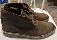 Stivali Chukka Clarks Bushacre Uomo Taglia 12 M Marrone Cioccolato 15522 Pelle