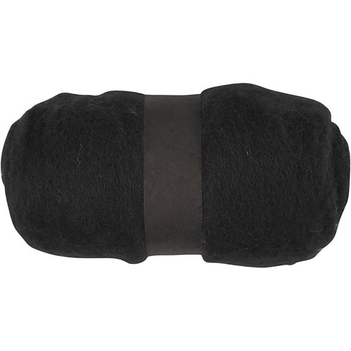 Lana cardata nero 100g - cardata,,