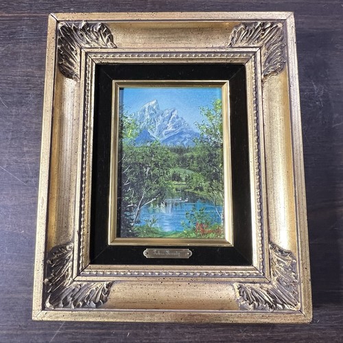 Vtg merry rosecrans oil canvas - merry,