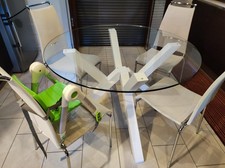 Tavolo Tondo In Cristallo 120 Cm