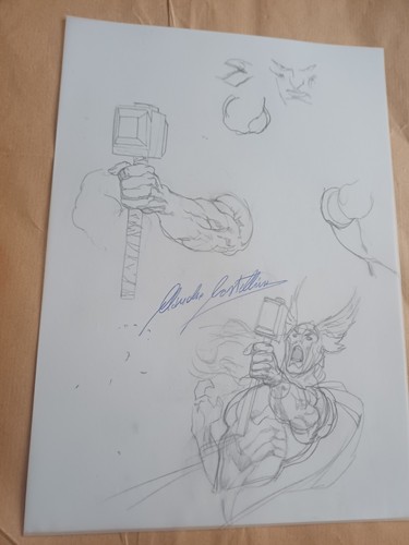 Original comic art mighty - original,