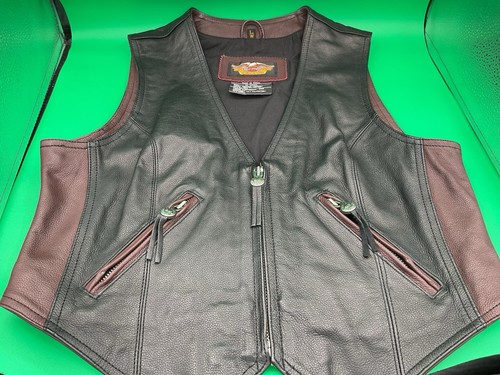 Gilet pelle bicolore grande
