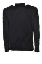 maglia collo alto filato lavorato da Uomo Paolo Pecora Taglia S Colore Blu