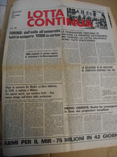 Lotta continua 1973 - 1973, ottobre