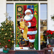 Decorazione Natalizia per Porta D'Ingresso, Motivo Babbo Natale, Sfondo Natalizi