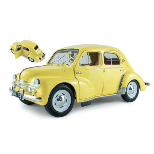 Renault 4cv beige jaune - beige, (jaune