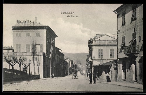 Cartolina busalla via - via,
