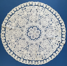 Centro centrino centrotavola rotondo vintage merletto pizzo rinascimento 54 cm