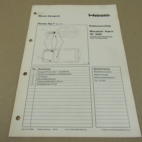 Webasto thermo top - thermo, bw50