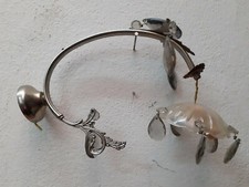 Antico Vecchio Braccio Lampadario Gocce Vetro Di Cristallo