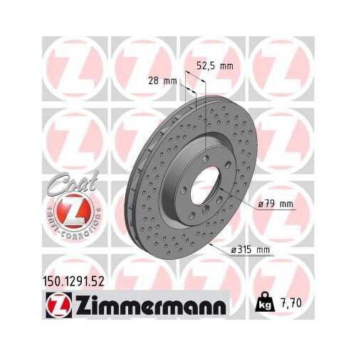 Disco freno zimmermann sport - disco,