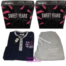 tuta donna completo pile ginnastica sportiva pigiama sport felpata SWEET YEARS 