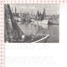 A9714 PESARO URBINO 1960 IL PORTO BARCA PESCHERECCIO TARGHETTA BICICLETTA