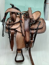 Sella western in pelle Barrel