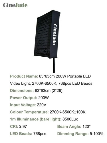 Cinejade 200w pannello led - 200w,