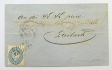 Regno lombardo veneto - 10 soldi su busta Udine Lubiana