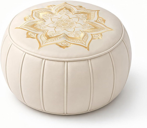 Copripouf rotondo pelle - copripouf,