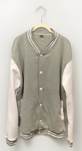 Bomber unisex grigio bianco - bomber,