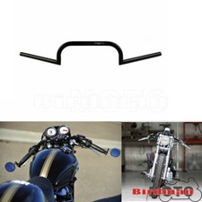 Rialzo manubrio moto Clubman cromato 25 mm per Harley Chopper Dyna Cafe Racer