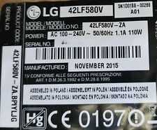 RICAMBI PER TV LG 42LF580V