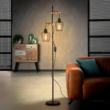 Lampada Da Terra Vintage Nero
